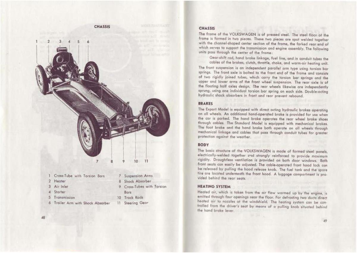 VW Beetle 1952 Garbus owners manual / page 18