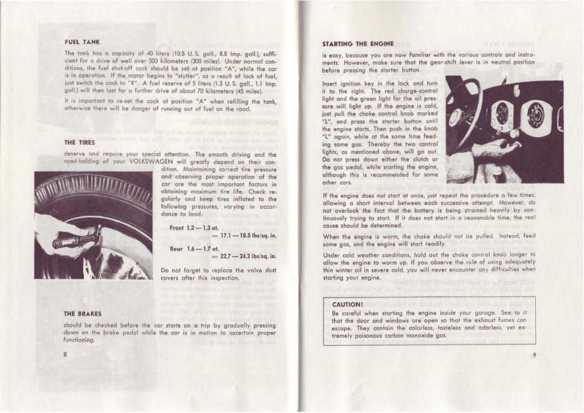 VW Beetle 1952 Garbus owners manual / page 25