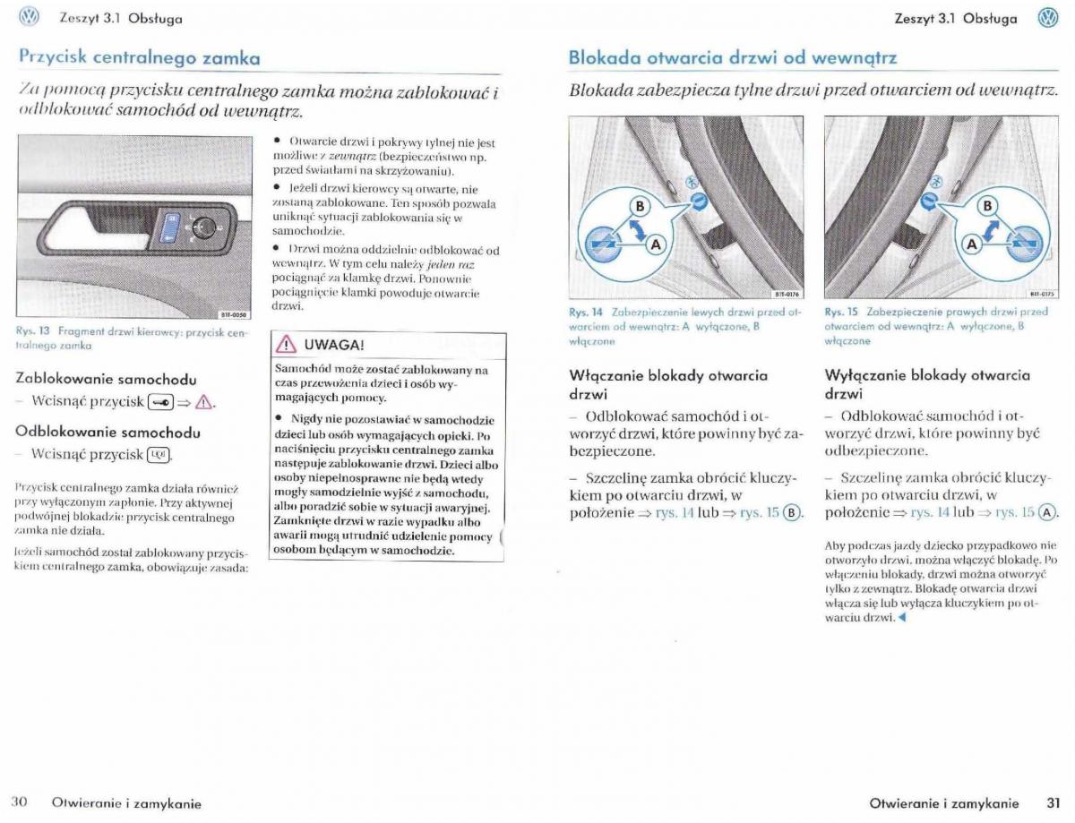 VW Touran I 1 instrukcja obslugi / page 17