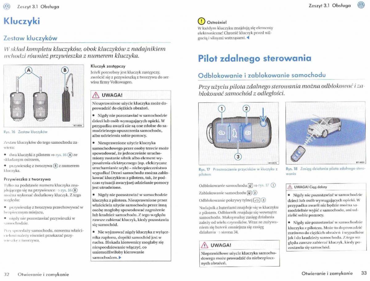 VW Touran I 1 instrukcja obslugi / page 18