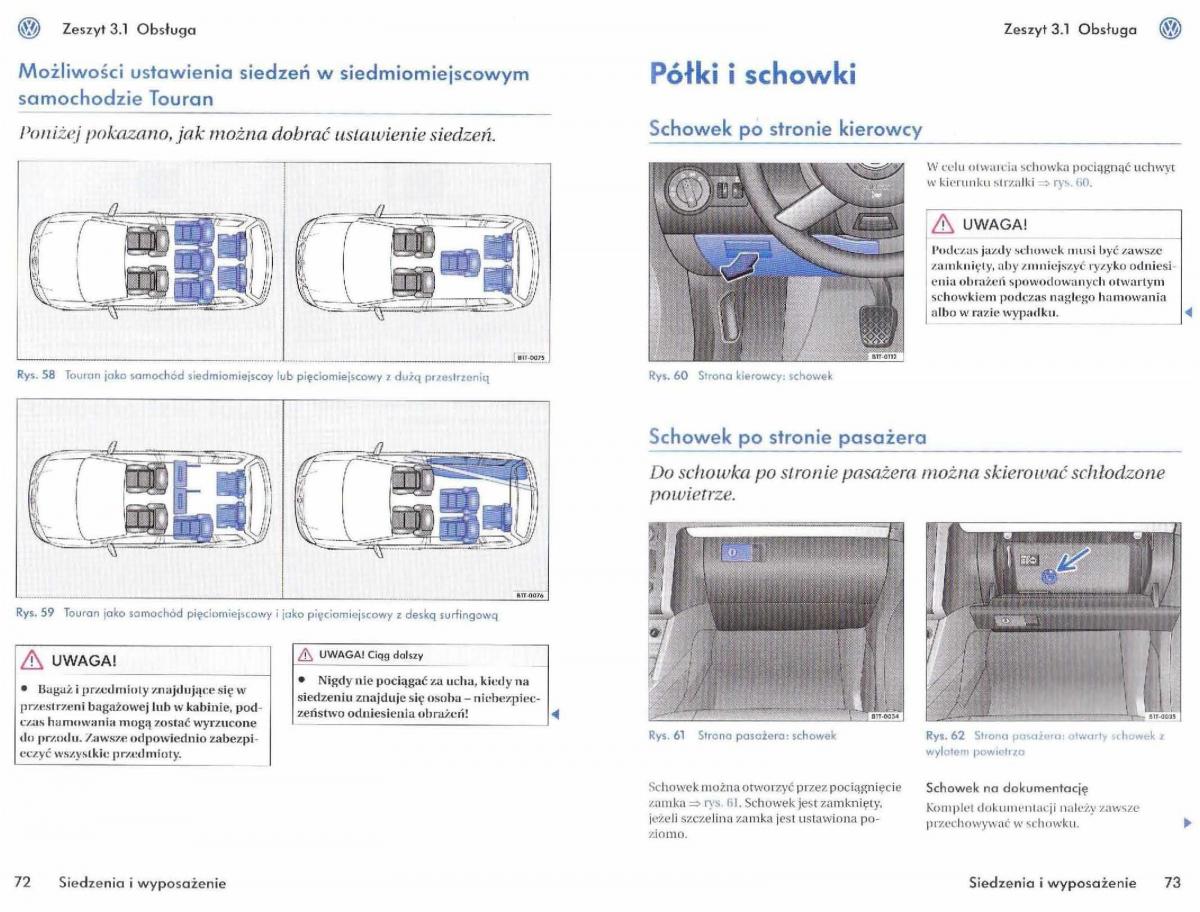 instrukcja obsługi  VW Touran I 1 instrukcja / page 38