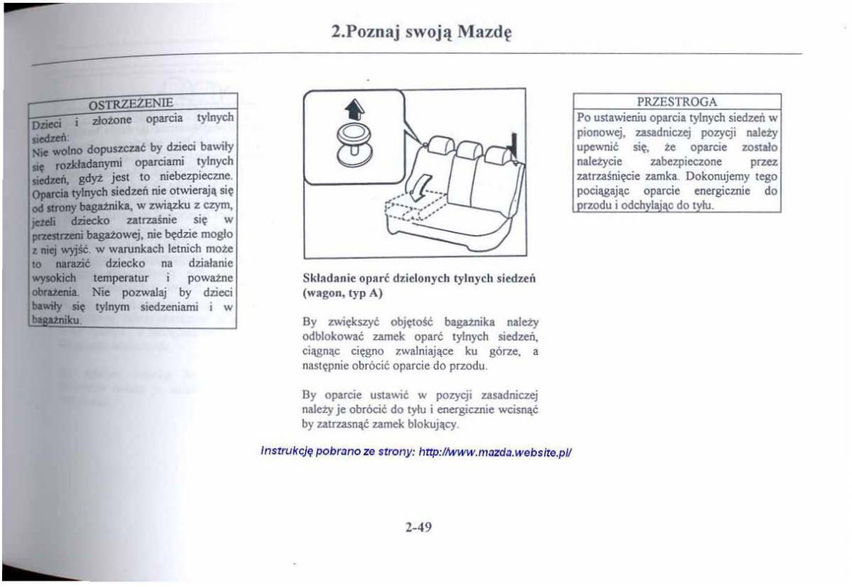 Mazda 626 V instrukcja obslugi / page 61