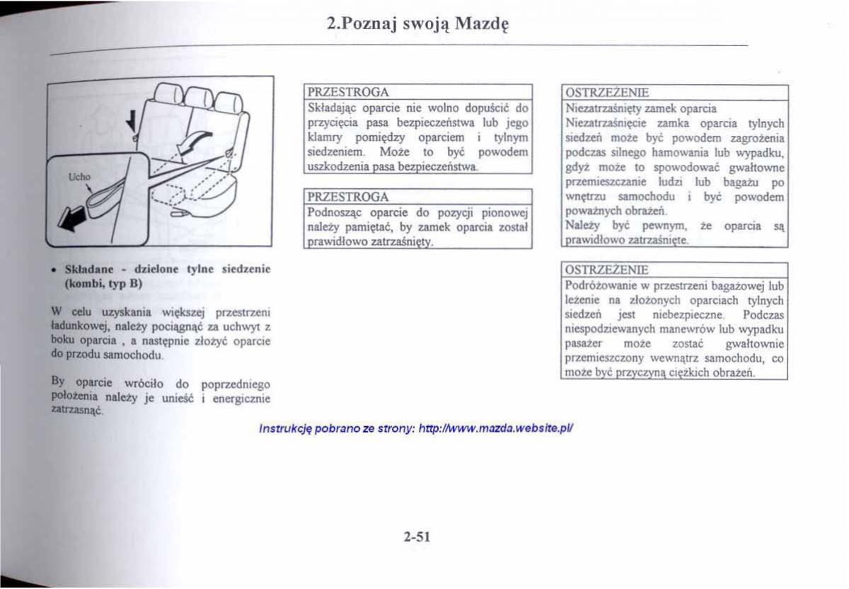 Mazda 626 V instrukcja obslugi / page 63