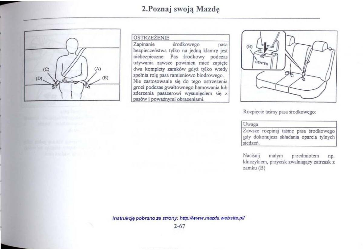 Mazda 626 V instrukcja obslugi / page 79