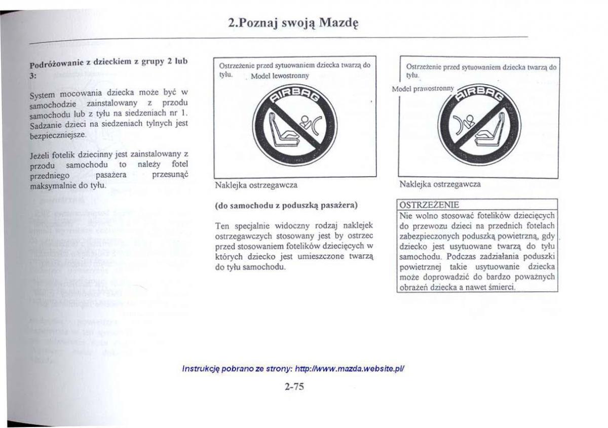 Mazda 626 V instrukcja obslugi / page 87