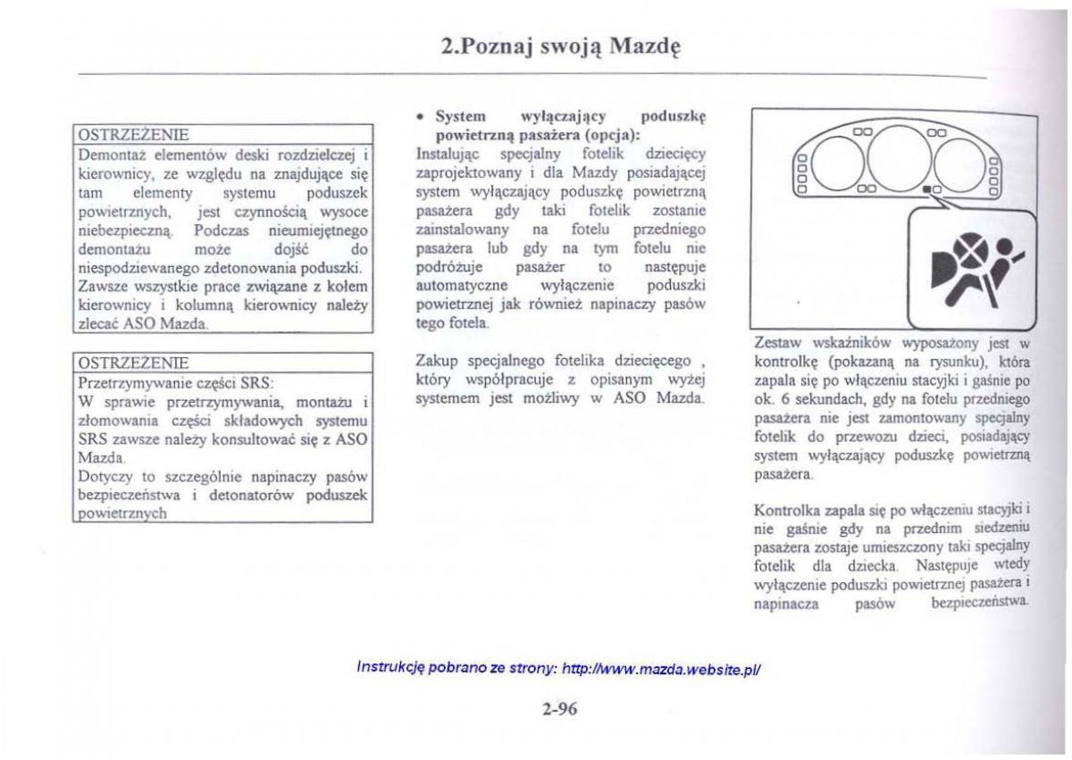 Mazda 626 V instrukcja obslugi / page 108