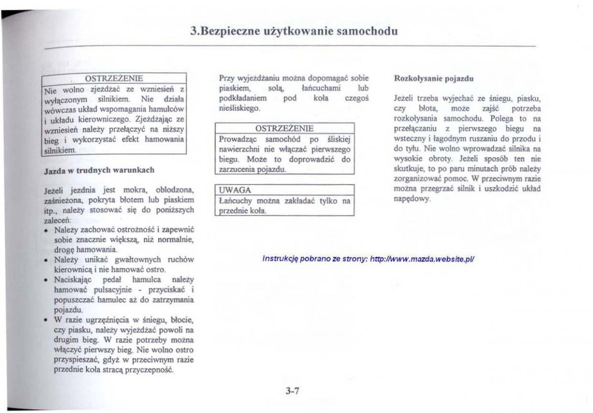 Mazda 626 V instrukcja obslugi / page 127