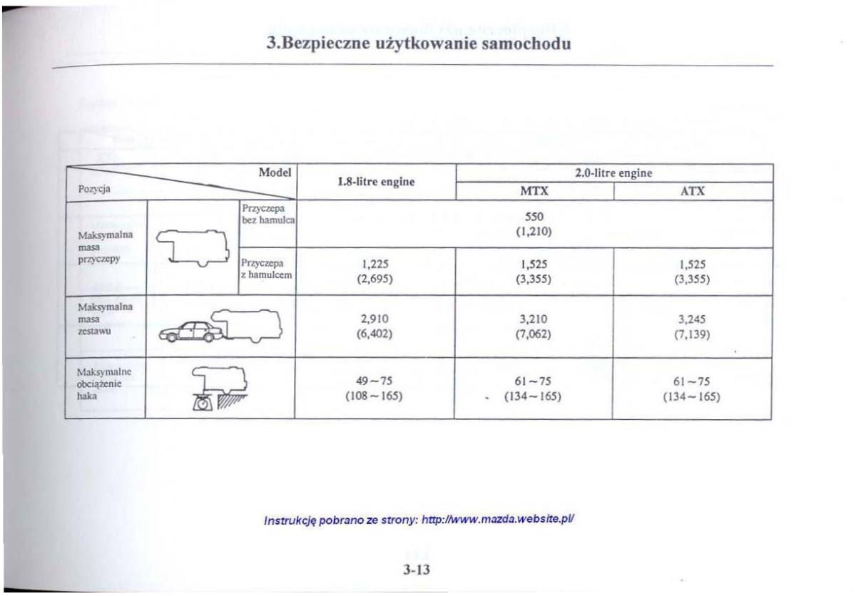 Mazda 626 V instrukcja obslugi / page 133