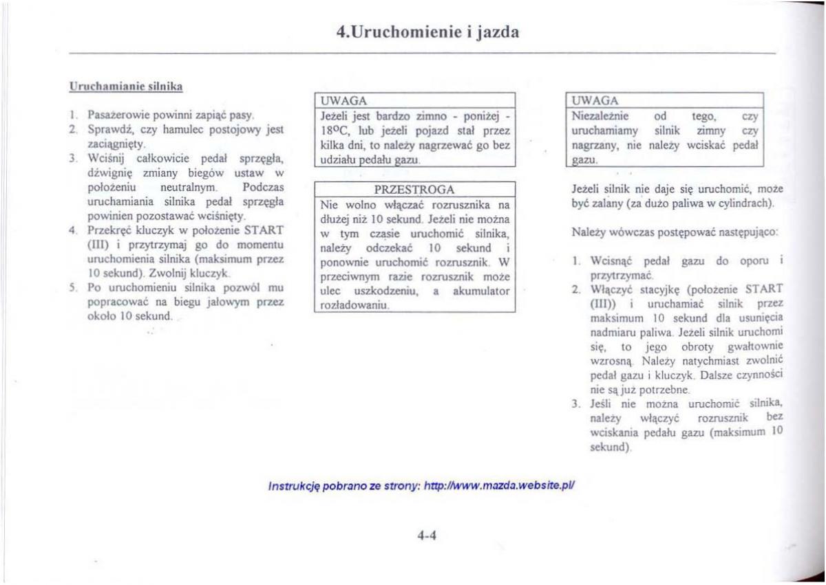 Mazda 626 V instrukcja obslugi / page 145