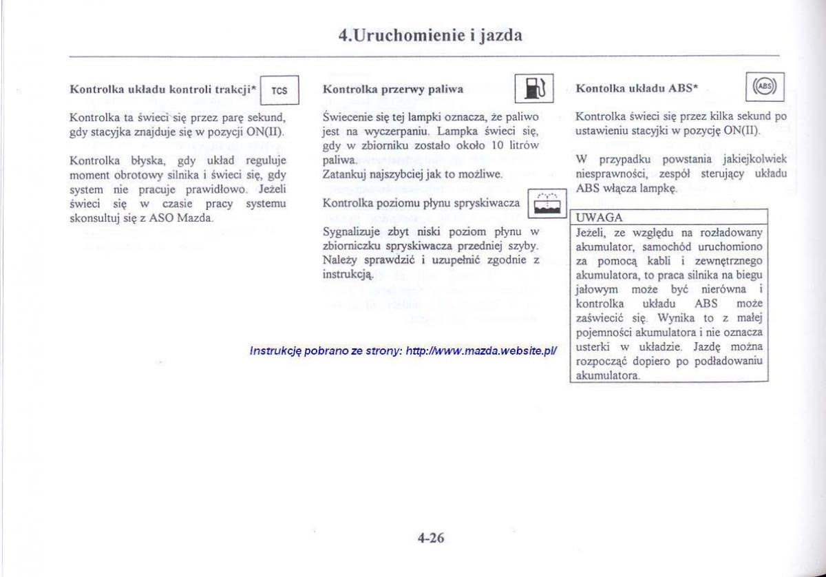 Mazda 626 V instrukcja obslugi / page 167