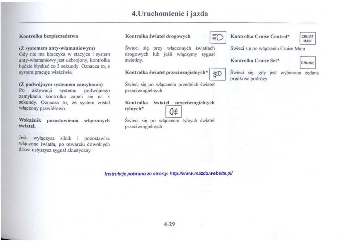 Mazda 626 V instrukcja obslugi / page 170