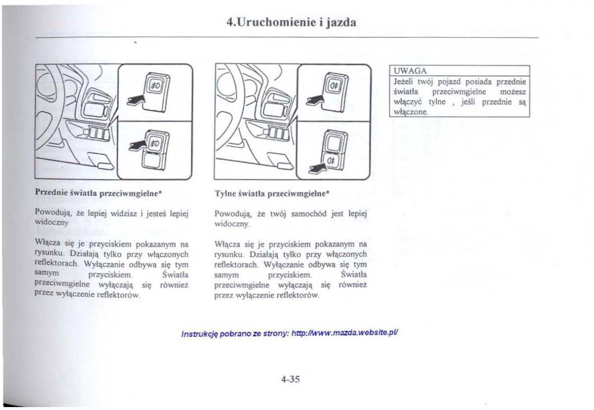 Mazda 626 V instrukcja obslugi / page 176