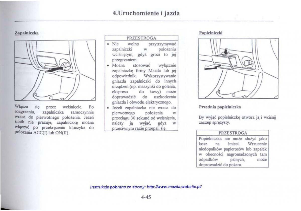 Mazda 626 V instrukcja obslugi / page 186