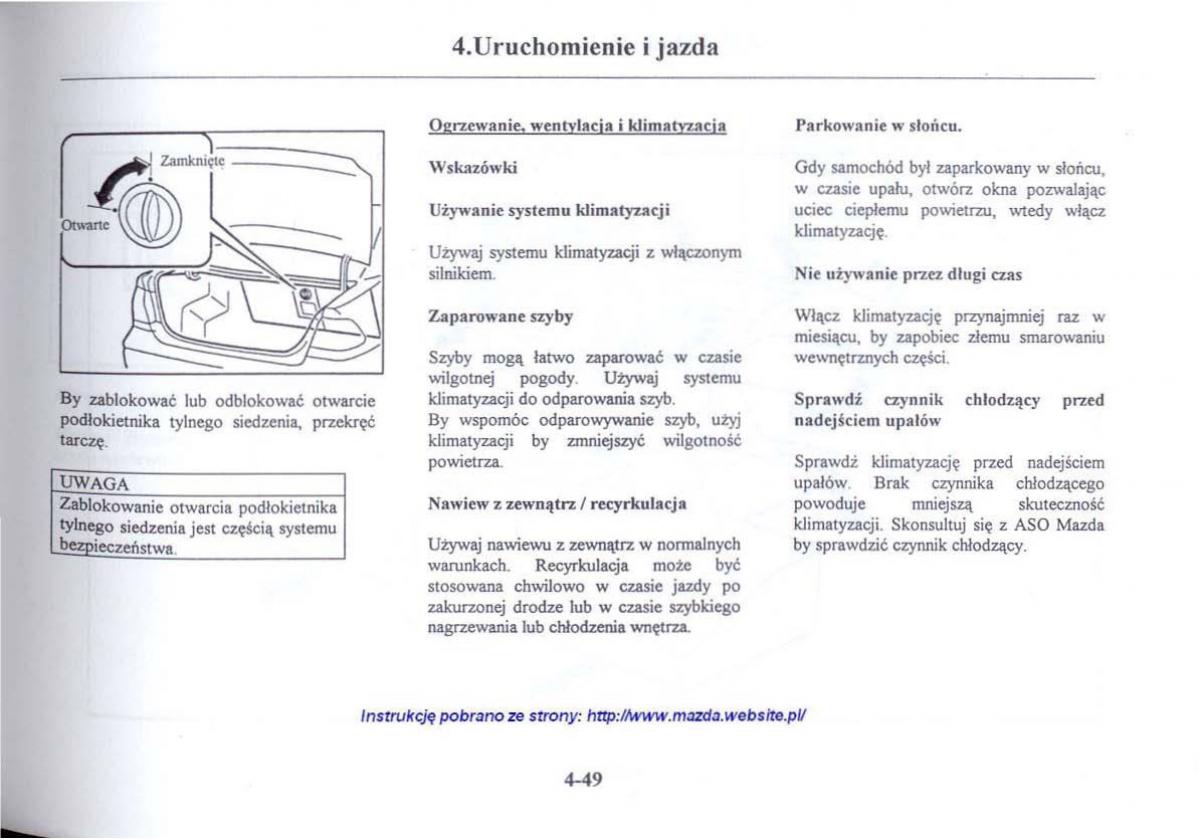 Mazda 626 V instrukcja obslugi / page 190