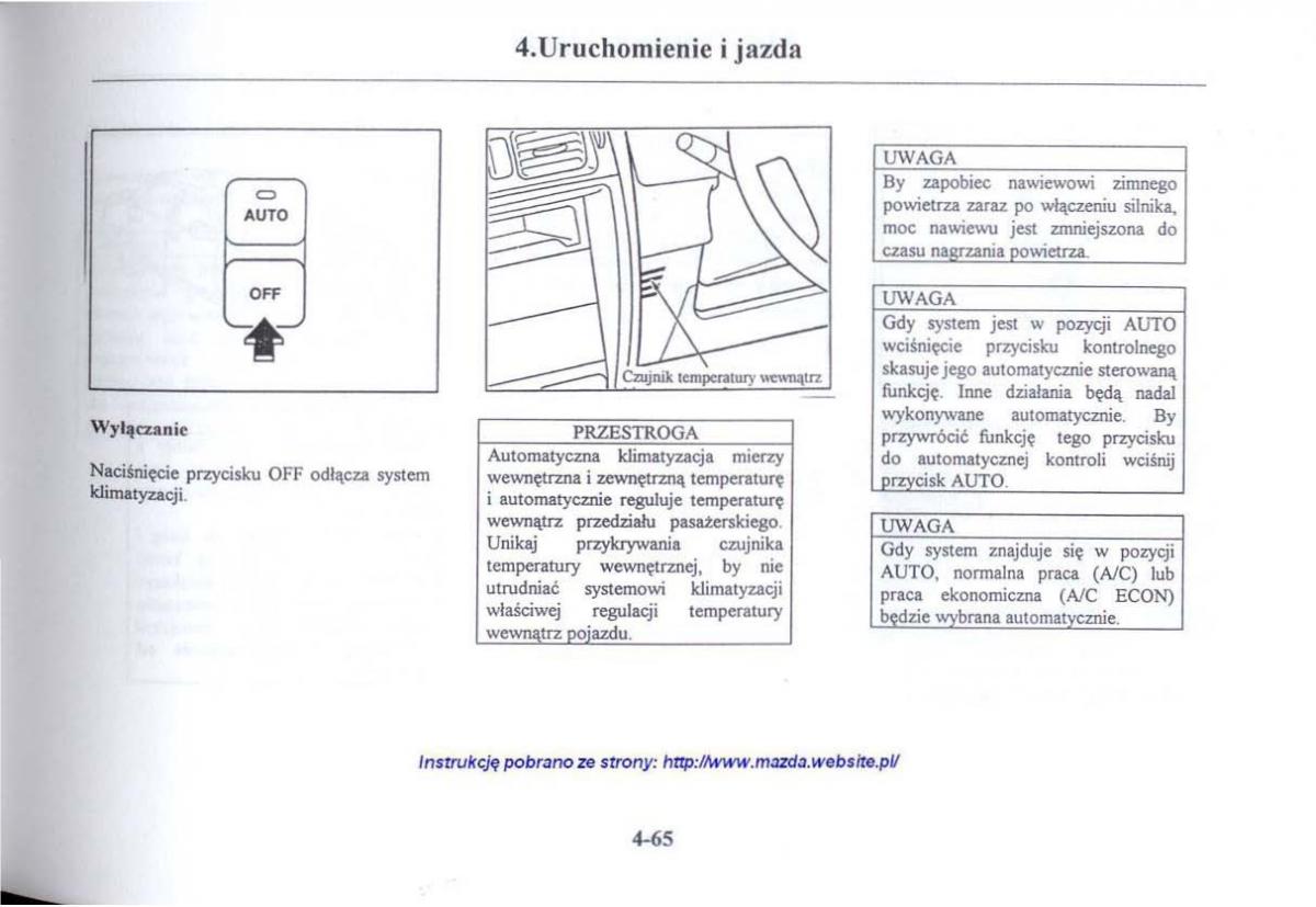 Mazda 626 V instrukcja obslugi / page 206