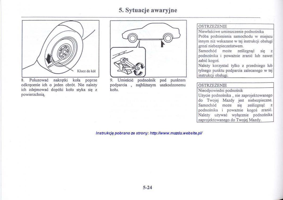 Mazda 626 V instrukcja obslugi / page 235