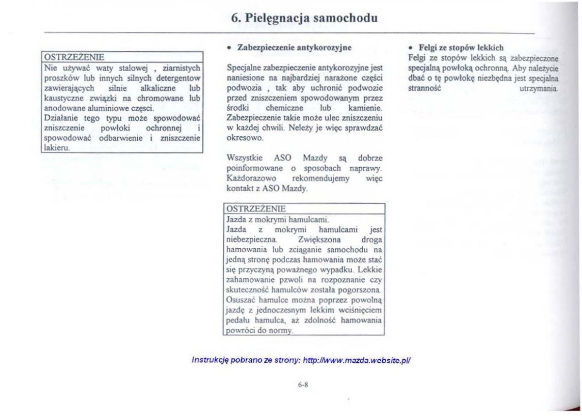 Mazda 626 V instrukcja obslugi / page 248