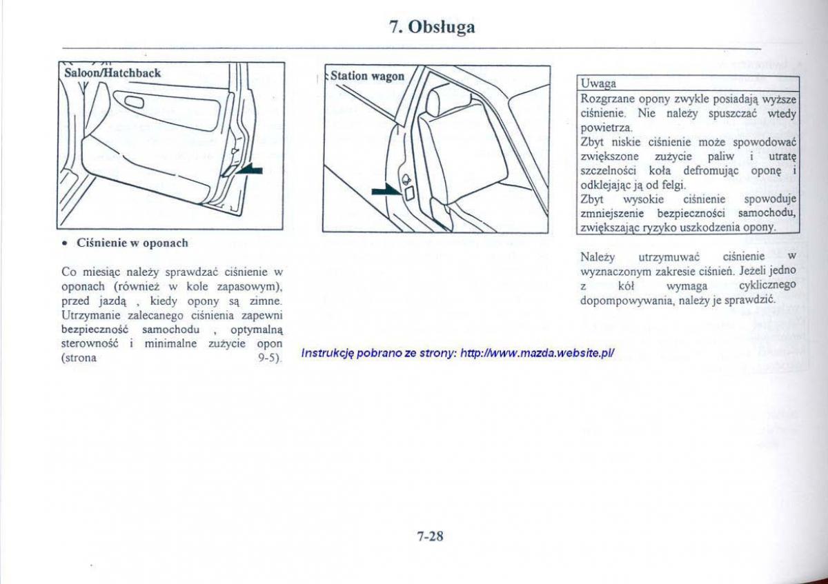 Mazda 626 V instrukcja obslugi / page 279