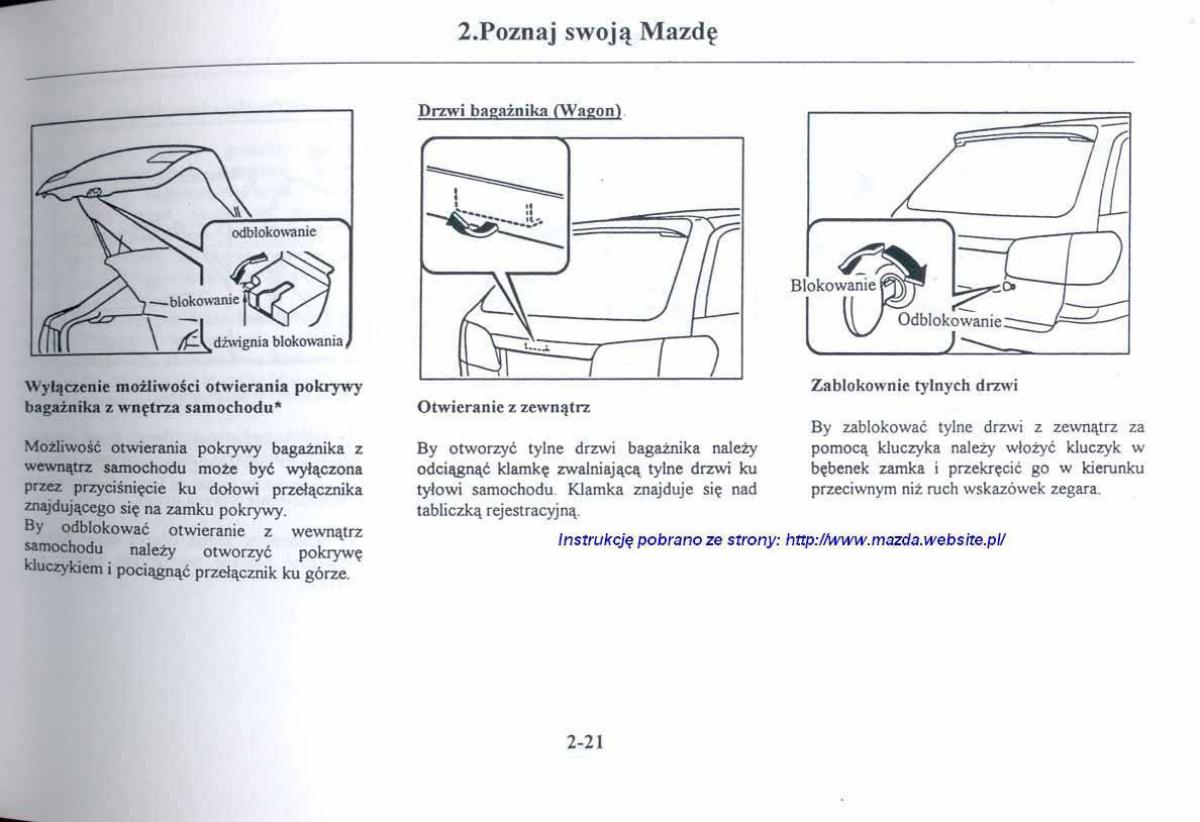 Mazda 626 V instrukcja obslugi / page 33