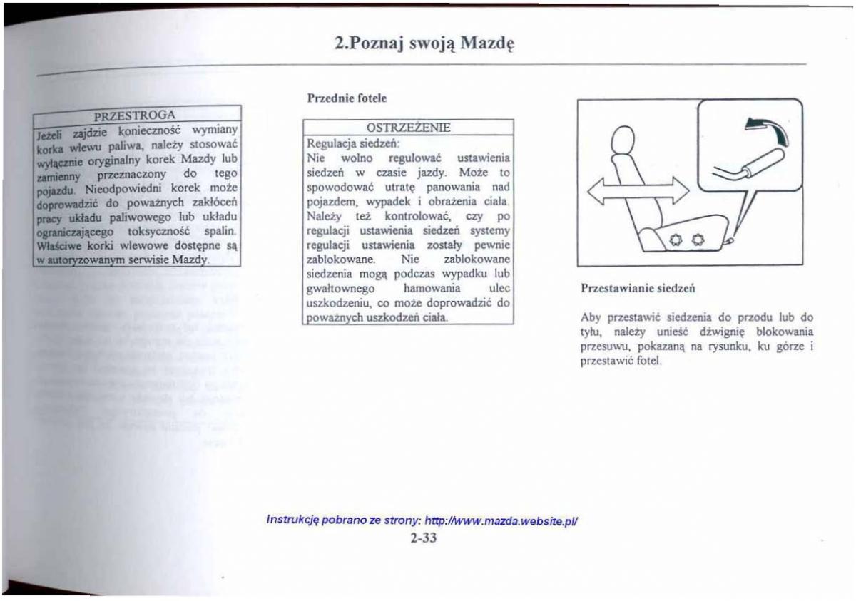 Mazda 626 V instrukcja obslugi / page 45