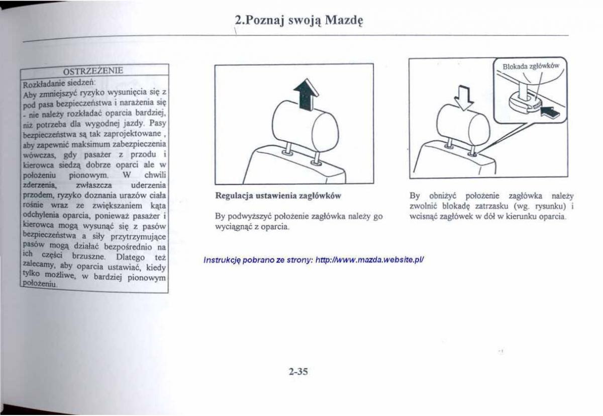 Mazda 626 V instrukcja obslugi / page 47