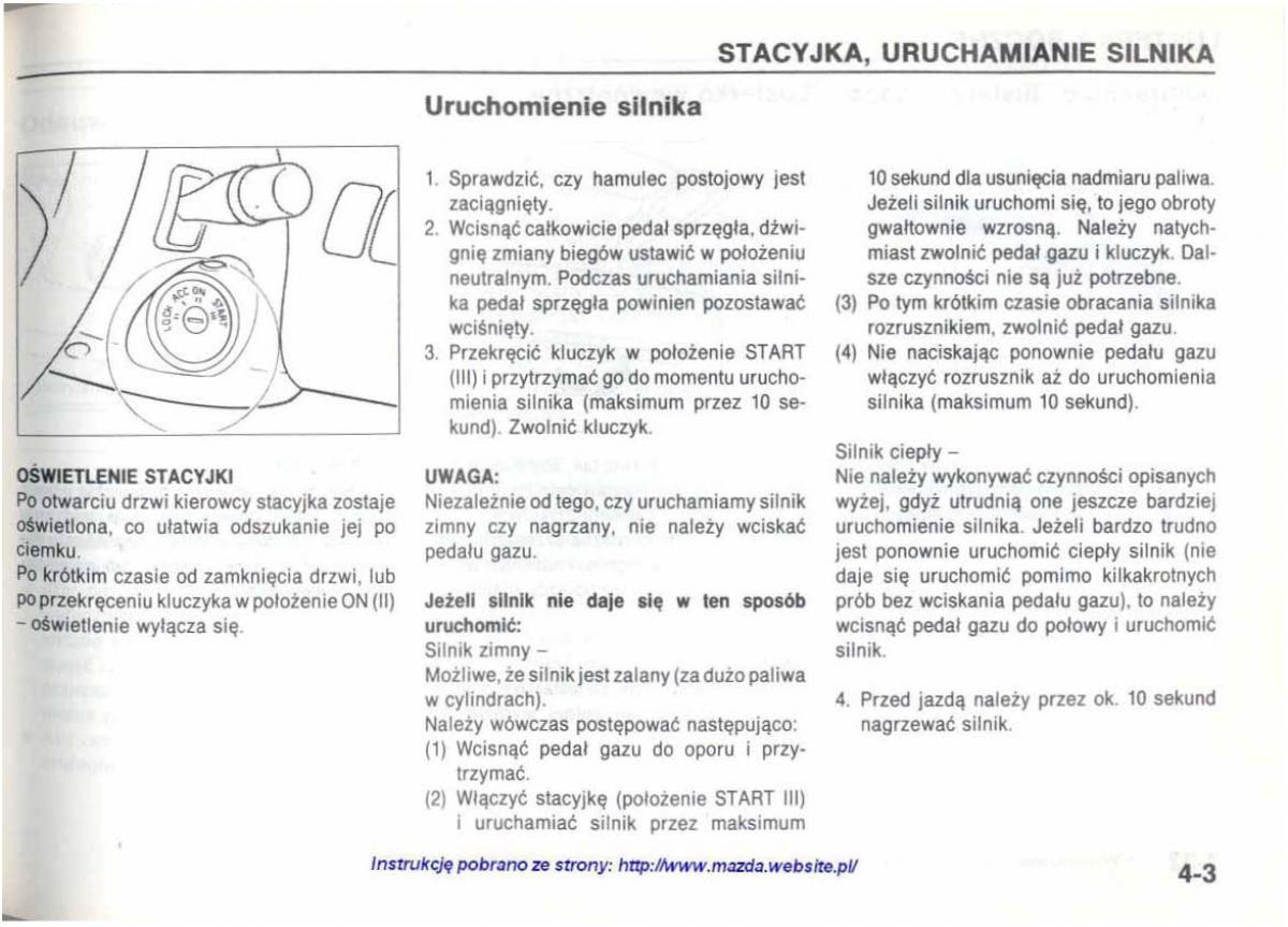 Mazda 626 IV 4 instrukcja obslugi / page 58