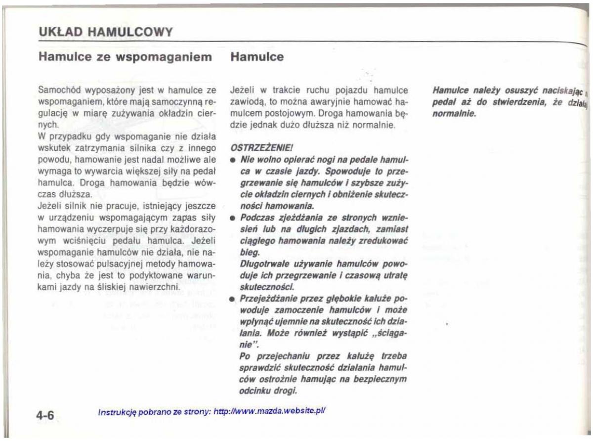 Mazda 626 IV 4 instrukcja obslugi / page 61