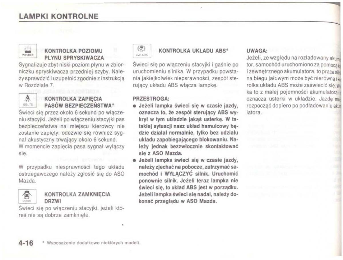 Mazda 626 IV 4 instrukcja obslugi / page 71