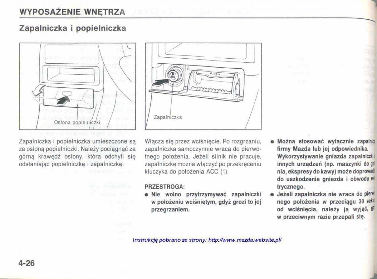 Mazda 626 IV 4 instrukcja obslugi / page 81