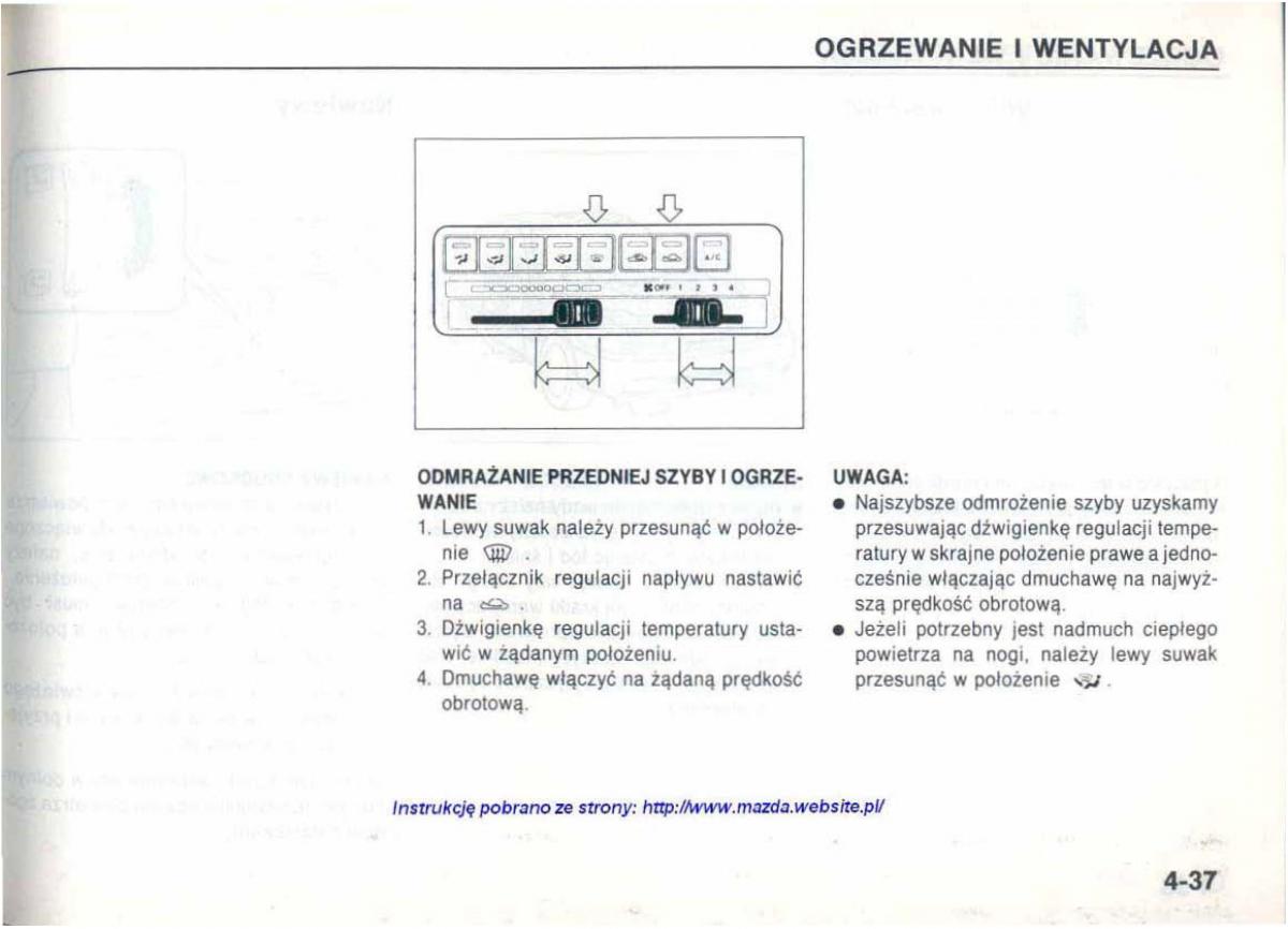 Mazda 626 IV 4 instrukcja obslugi / page 92