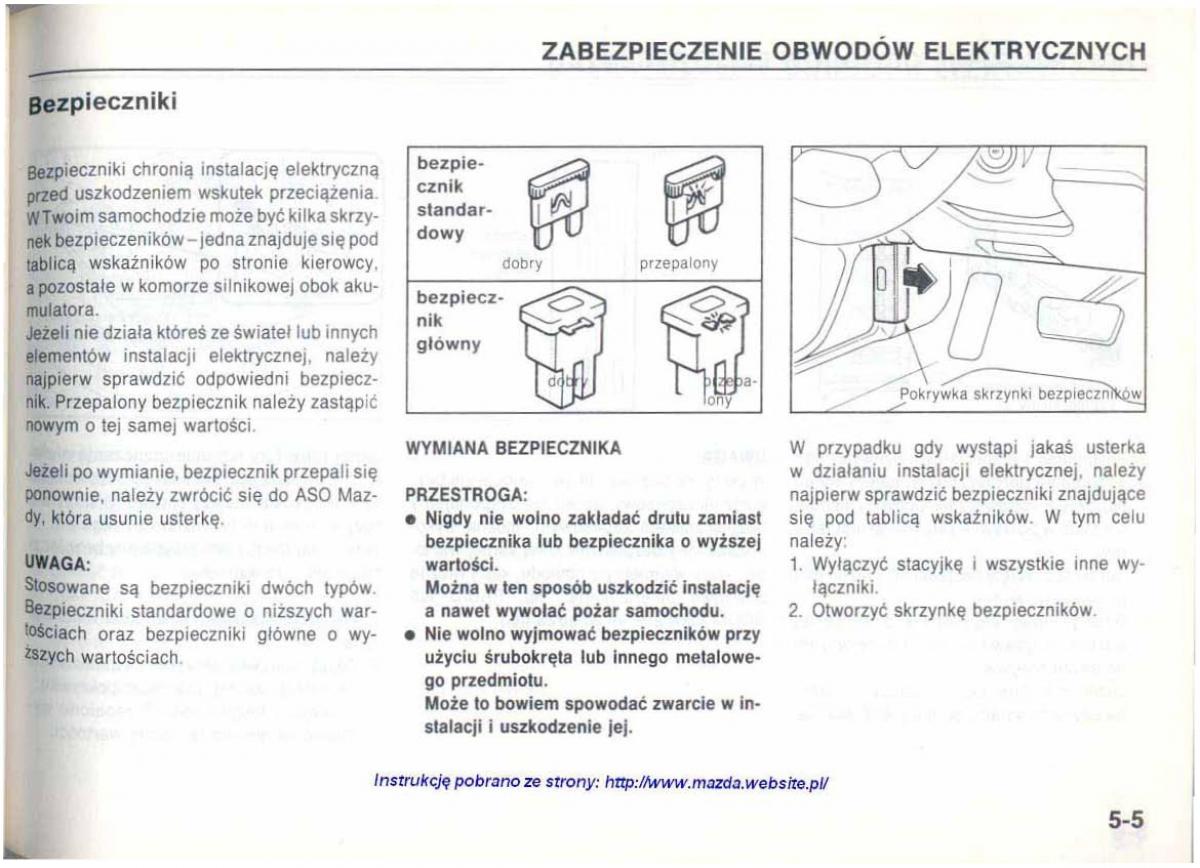 Mazda 626 IV 4 instrukcja obslugi / page 99