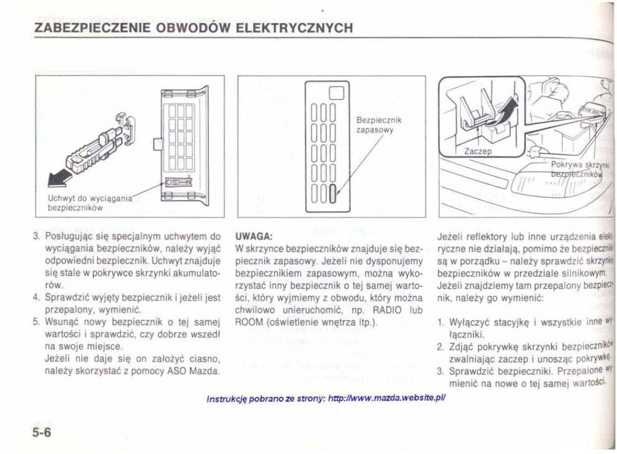 Mazda 626 IV 4 instrukcja obslugi / page 100