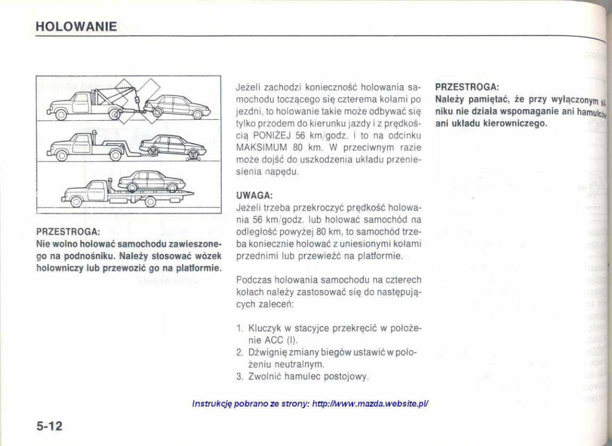 Mazda 626 IV 4 instrukcja obslugi / page 106