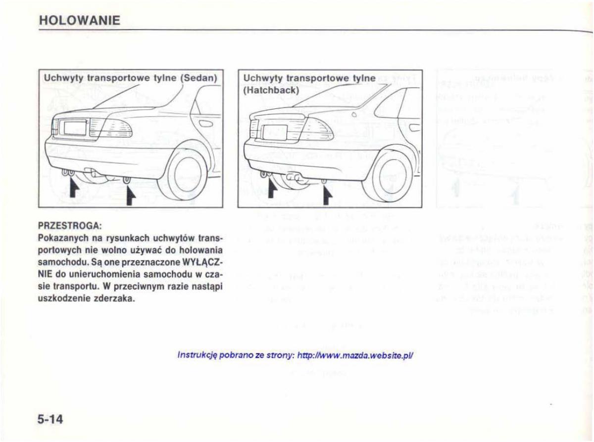 Mazda 626 IV 4 instrukcja obslugi / page 108