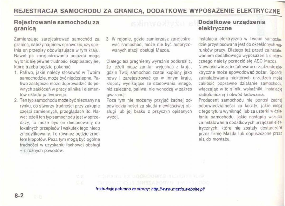 Mazda 626 IV 4 instrukcja obslugi / page 166