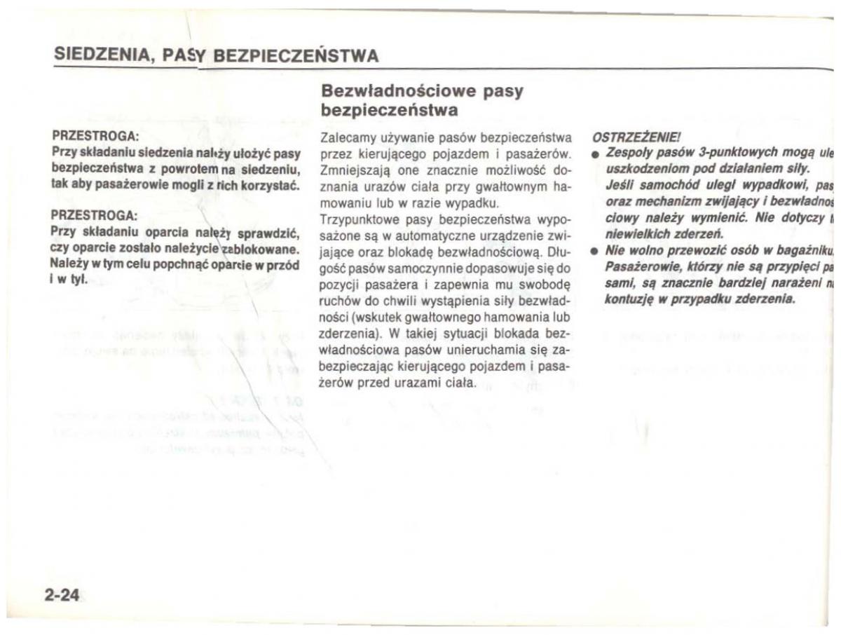 Mazda 626 IV 4 instrukcja obslugi / page 33