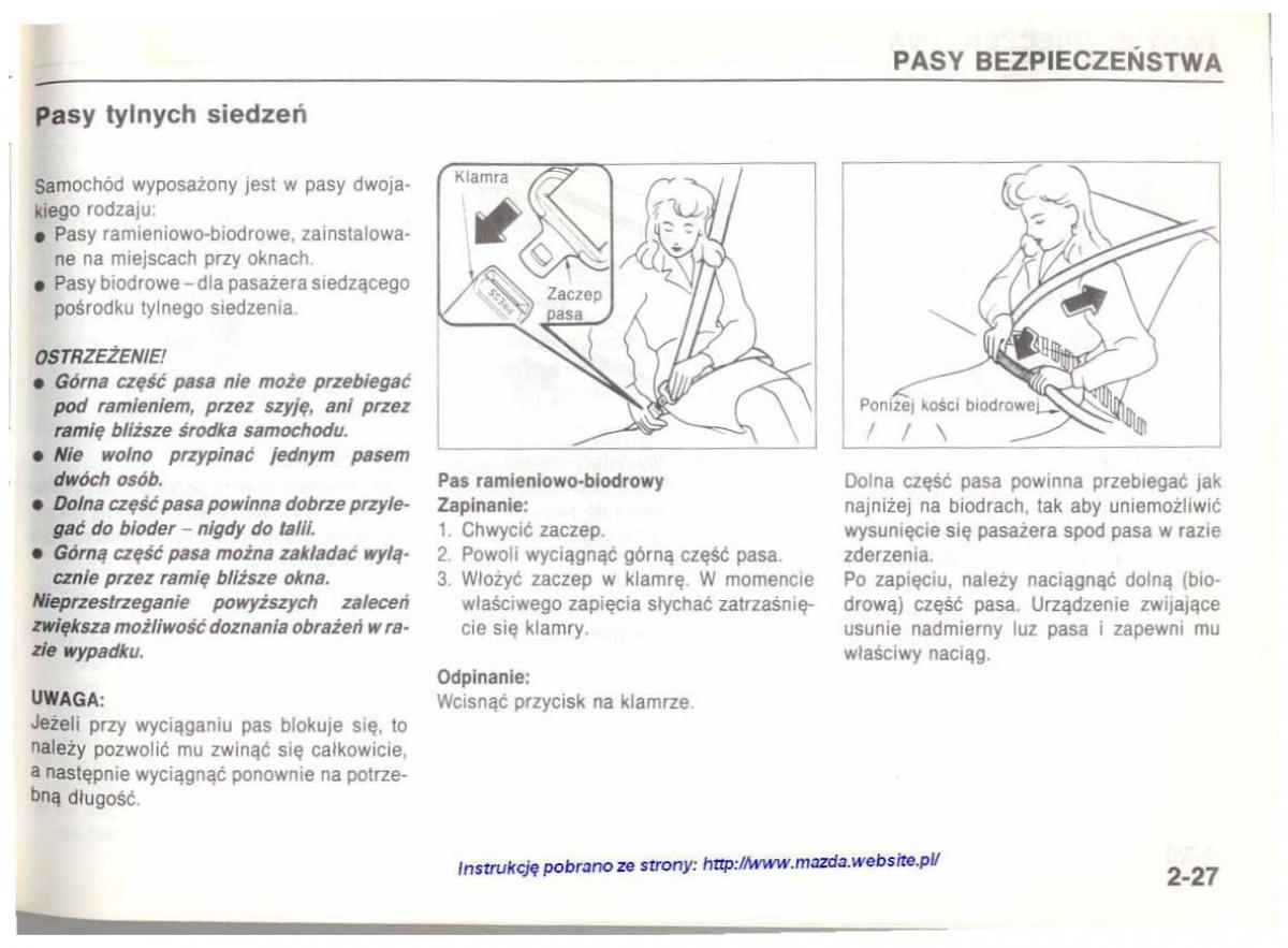 Mazda 626 IV 4 instrukcja obslugi / page 36