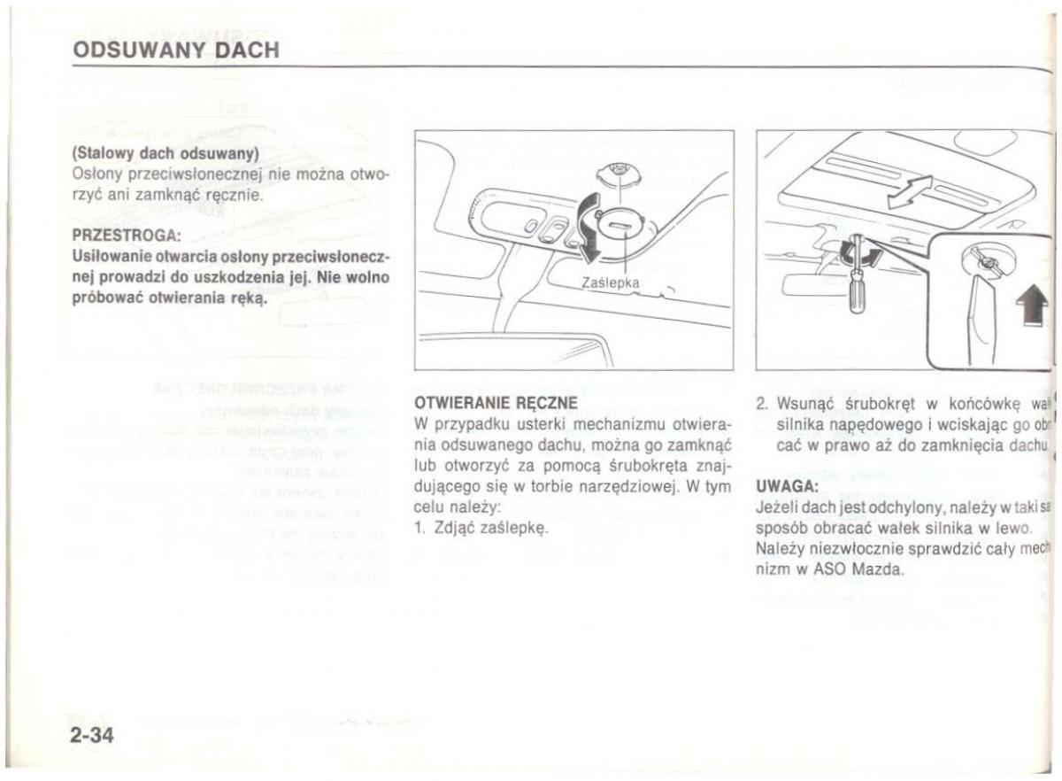 Mazda 626 IV 4 instrukcja obslugi / page 43