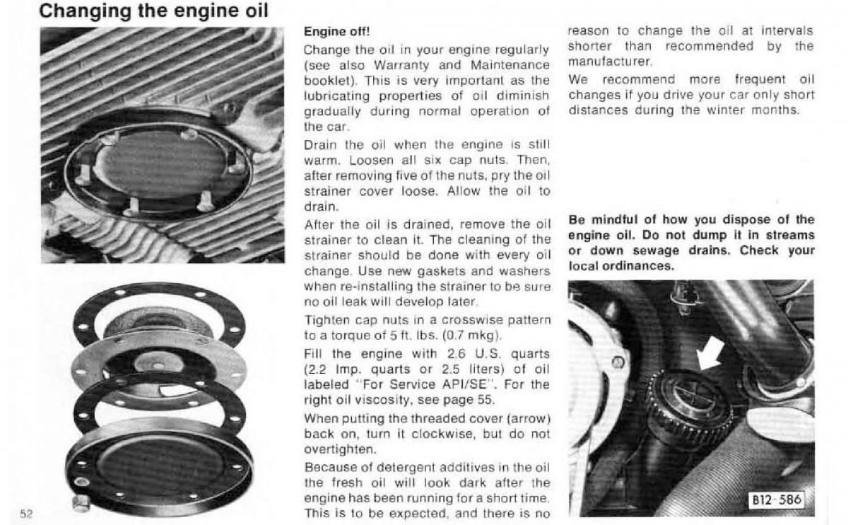 VW Beetle 1977 Garbus owners manual / page 58