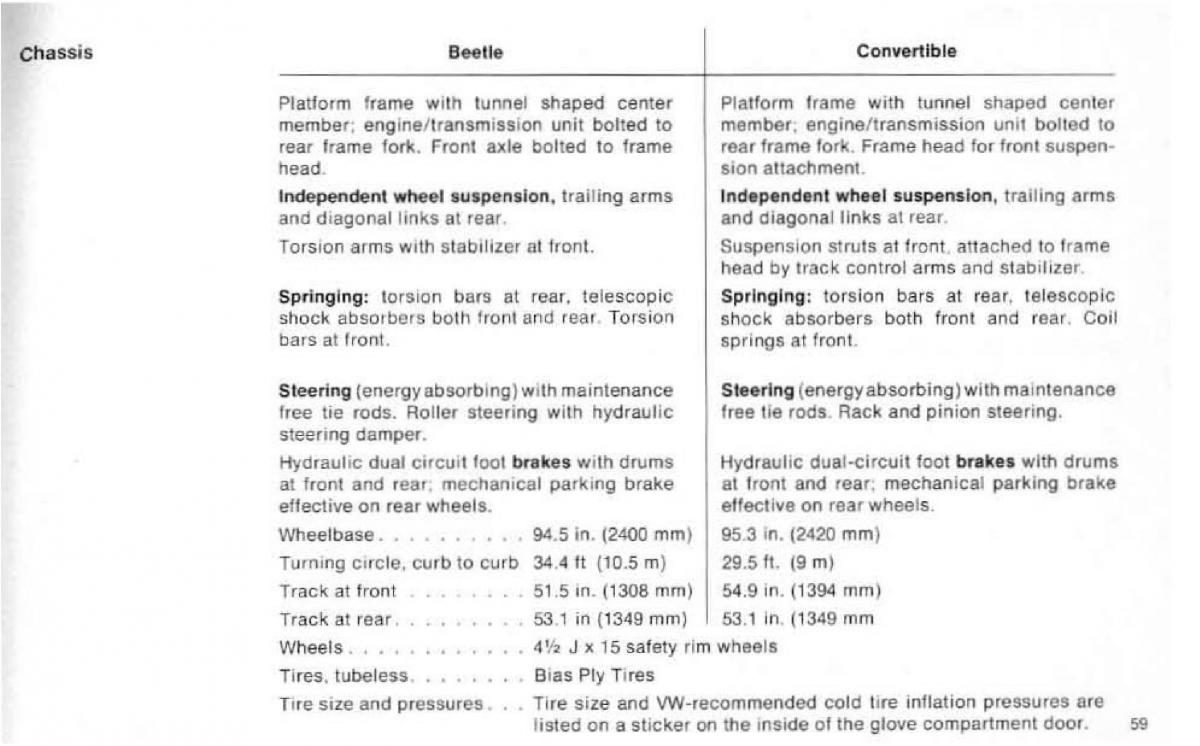 VW Beetle 1977 Garbus owners manual / page 65