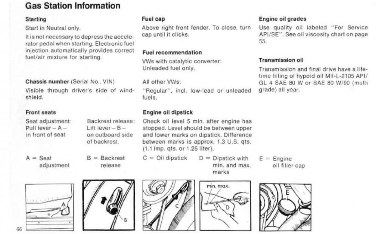 VW Beetle 1977 Garbus owners manual / page 72