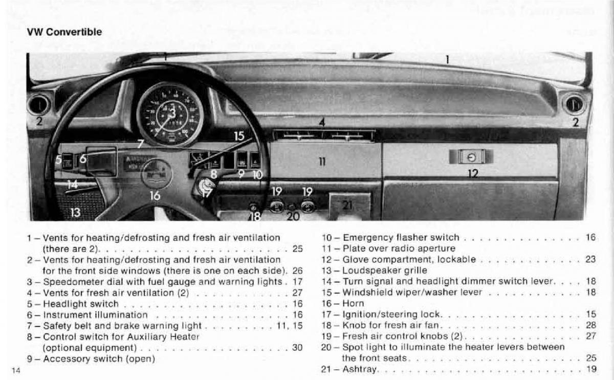 VW Beetle 1977 Garbus owners manual / page 16