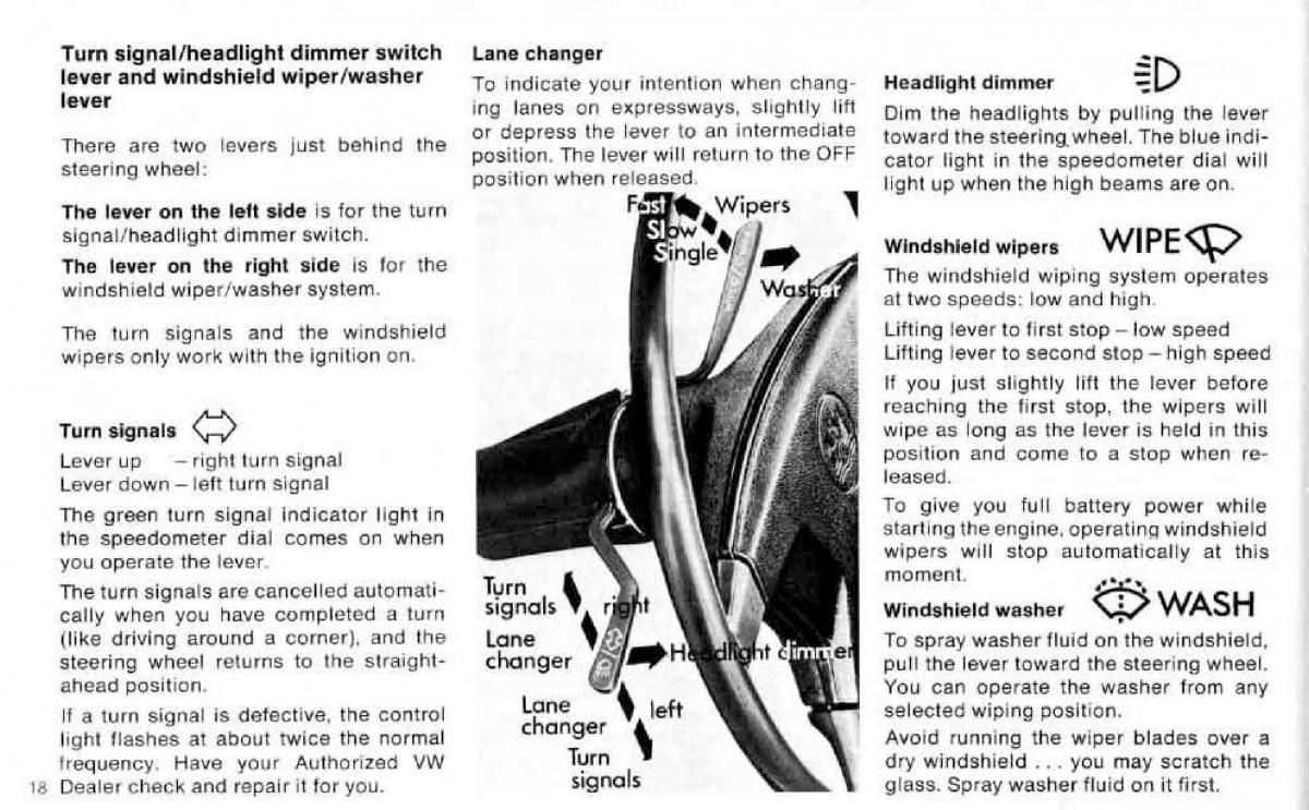 VW Beetle 1977 Garbus owners manual / page 20