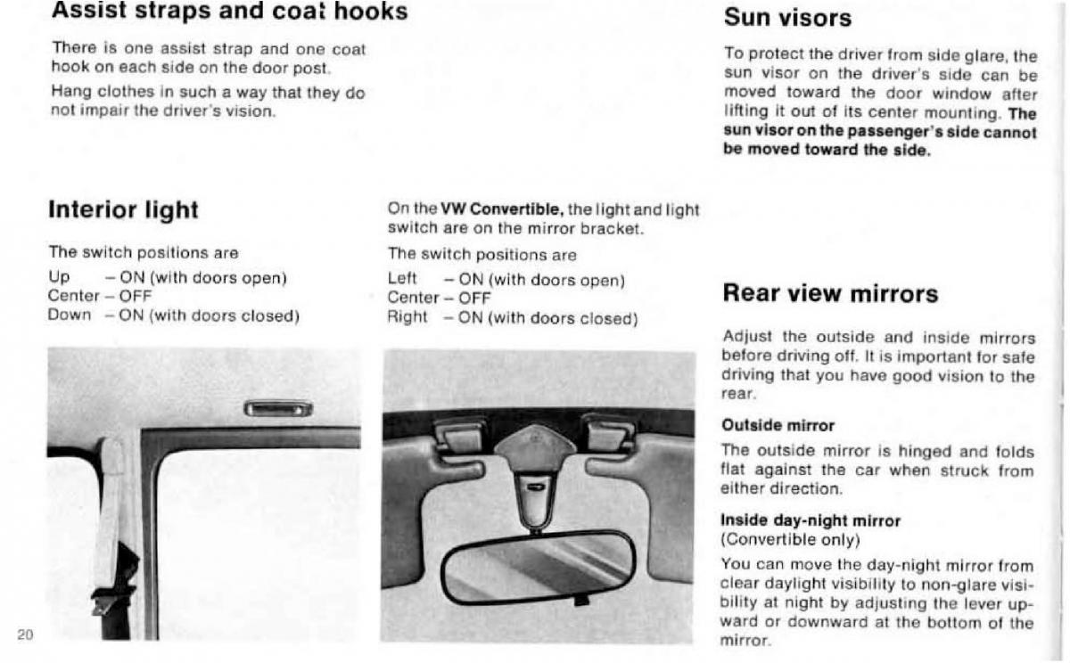 VW Beetle 1977 Garbus owners manual / page 22