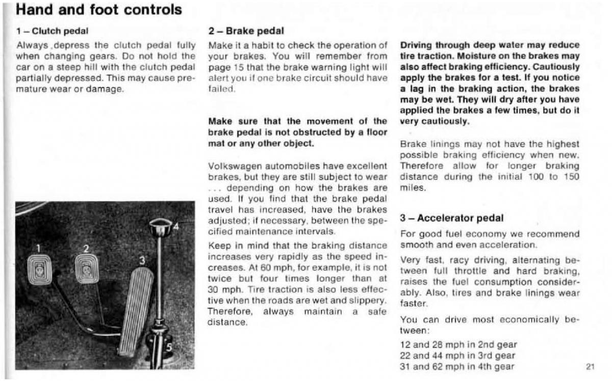 VW Beetle 1977 Garbus owners manual / page 23