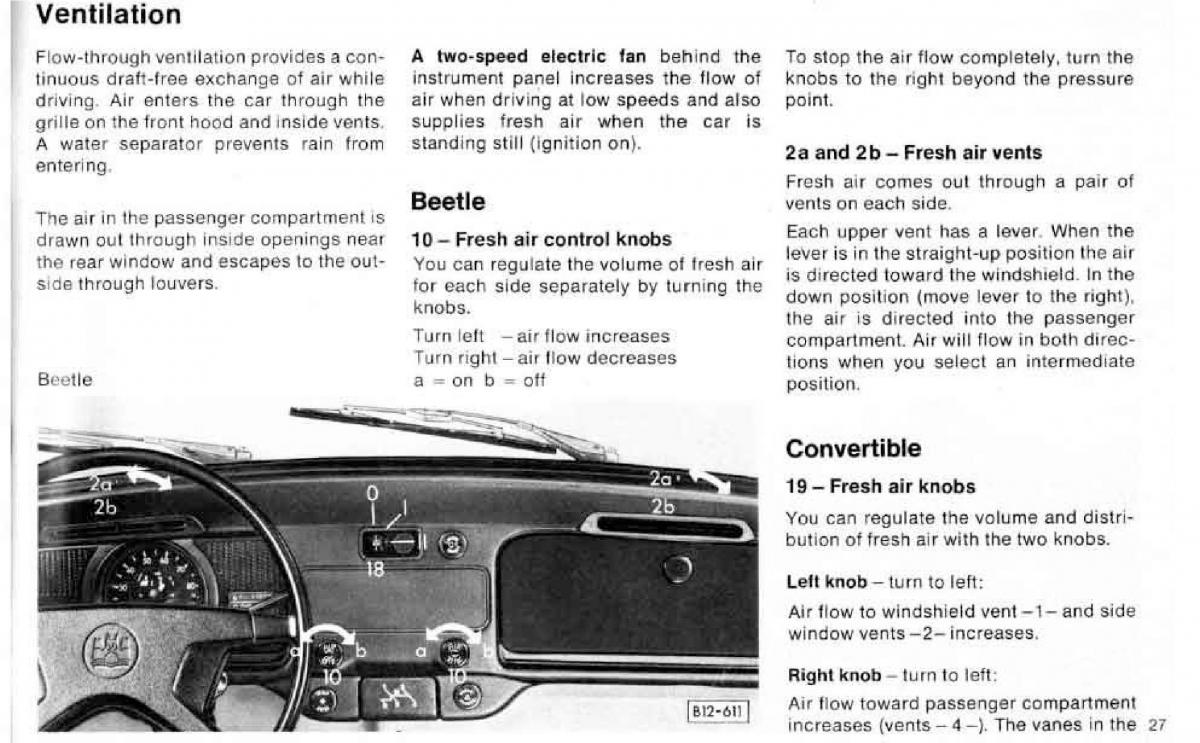 VW Beetle 1977 Garbus owners manual / page 29