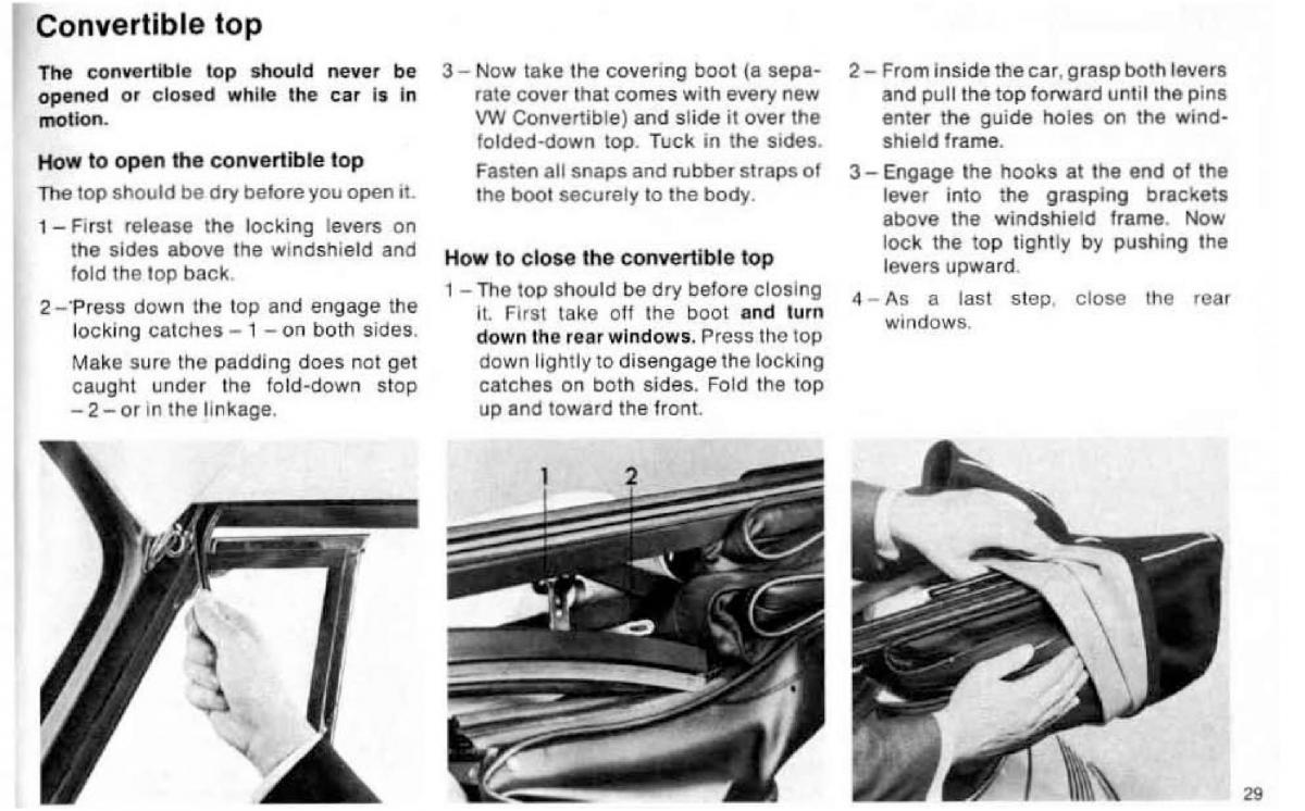 VW Beetle 1977 Garbus owners manual / page 31