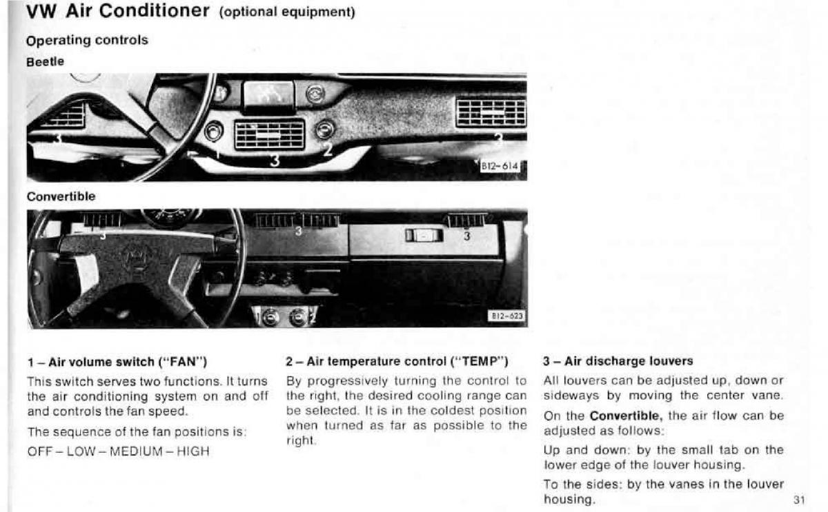 VW Beetle 1977 Garbus owners manual / page 33