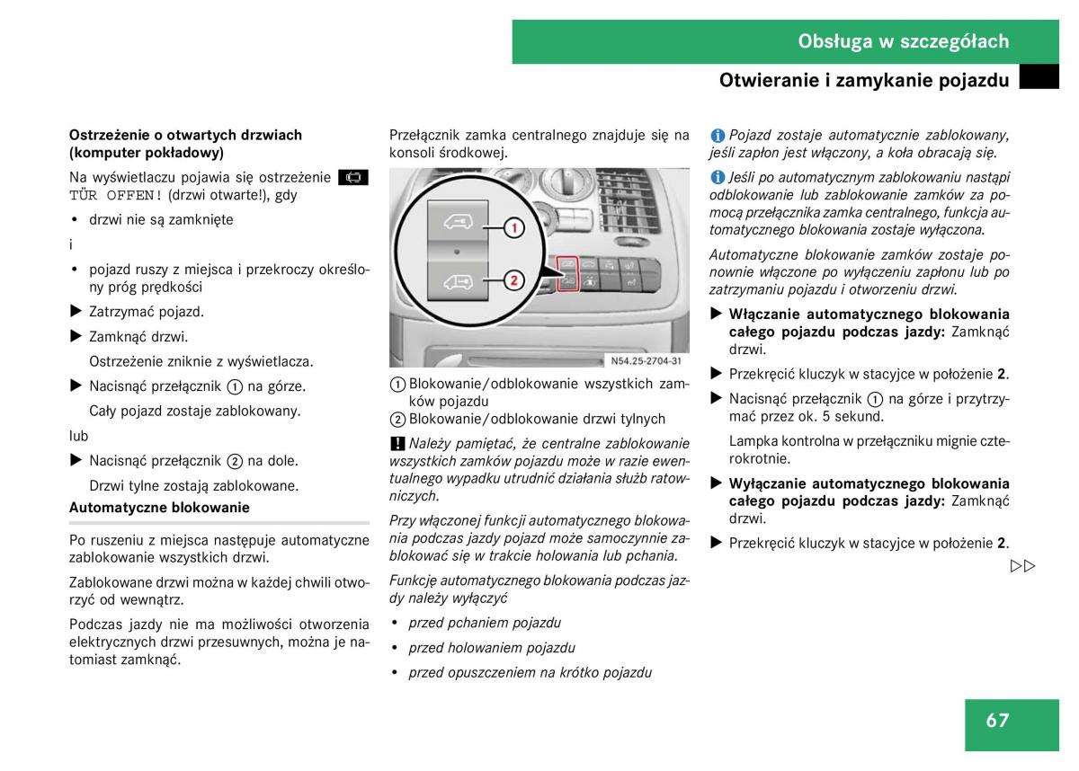 Mercedes Viano W639 instrukcja obslugi / page 69