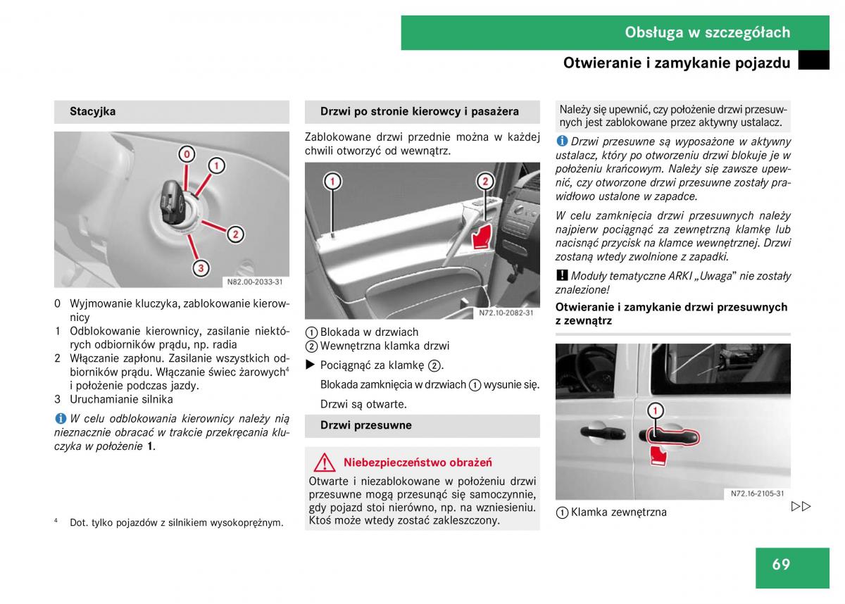 Mercedes Viano W639 instrukcja obslugi / page 71